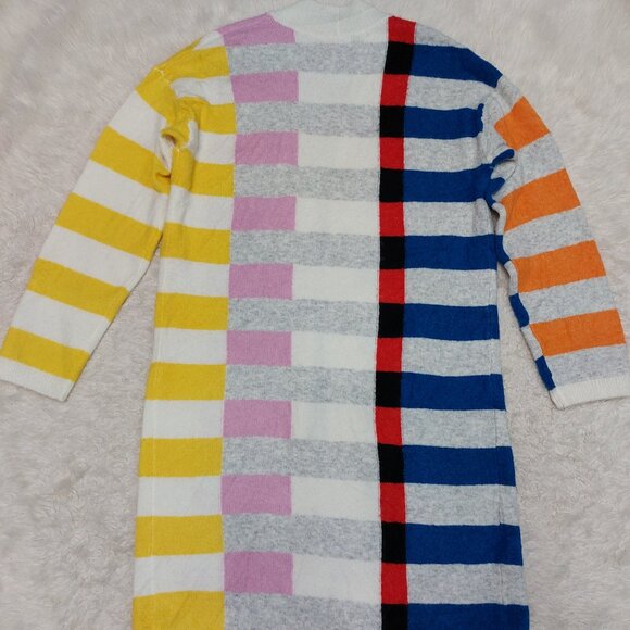 LEGO Collection x Target Multicolor Block Stripe Long Duster Knit Cardigan S - Picture 3 of 8